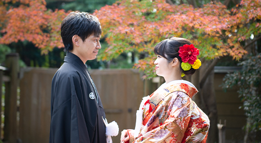 【ホテル宿泊×日本庭園１００選 見浜園で撮影】１泊２日で優雅にウエディングフォト